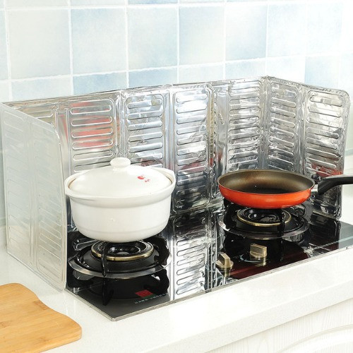Tấm Chắn Dầu Mỡ Cách Nhiệt Ngăn Bắn Dầu, Giữ Bếp Luôn Sạch, Chống Gió Khi Nấu Ăn