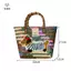 Túi dệt chó sọc cổ điển Dachshund Túi xách dễ thương hợp thời trang Túi Tote sức chứa lớn Túi đựng rau củ có tay cầm bằng tre thời trang [Mina]