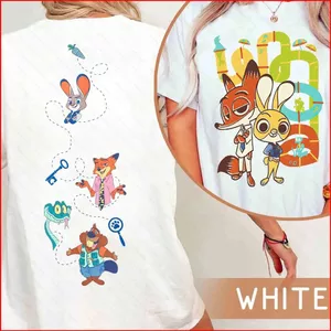 Áo thun mềm Zootopia 2 với hình tượng Judy Hopps và Nick Wilde