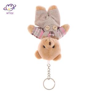 HFTOY Cặp Đôi Gấu Sang Trọng Móc Khóa Hoạt Hình Vải Hoa Gấu Mềm Nhồi Bông Búp Bê Mặt Dây Chuyền Chìa Khóa Ô Tô Ba Lô Túi Trang Trí Quà Tặng Trẻ Em ~