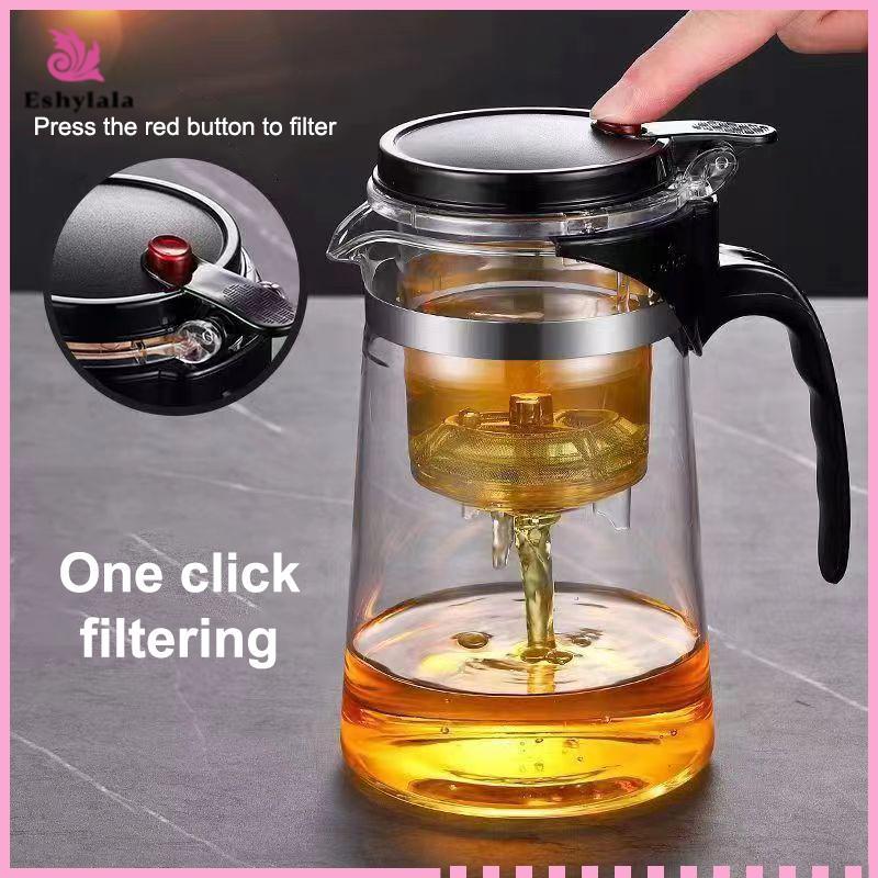 Ấm trà thủy tinh có bộ lọc pha trà, chịu nhiệt [MỚI]