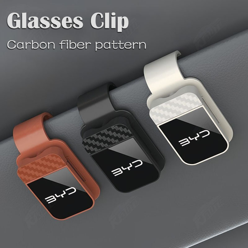 BYD Gương Kính Kẹp Tấm Che Nắng Ô Tô Thẻ / Vé Họa Tiết Carbon Bảo Quản Cho Atto 3 Cá Heo Seal