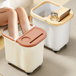 Chậu Ngâm Chân Thư Giãn Có Con Lăn Massage, Bồn Ngâm Chân Có Nắp Đựng Đồ, Bánh Xe Di Chuyển Tiện Lợi DINO