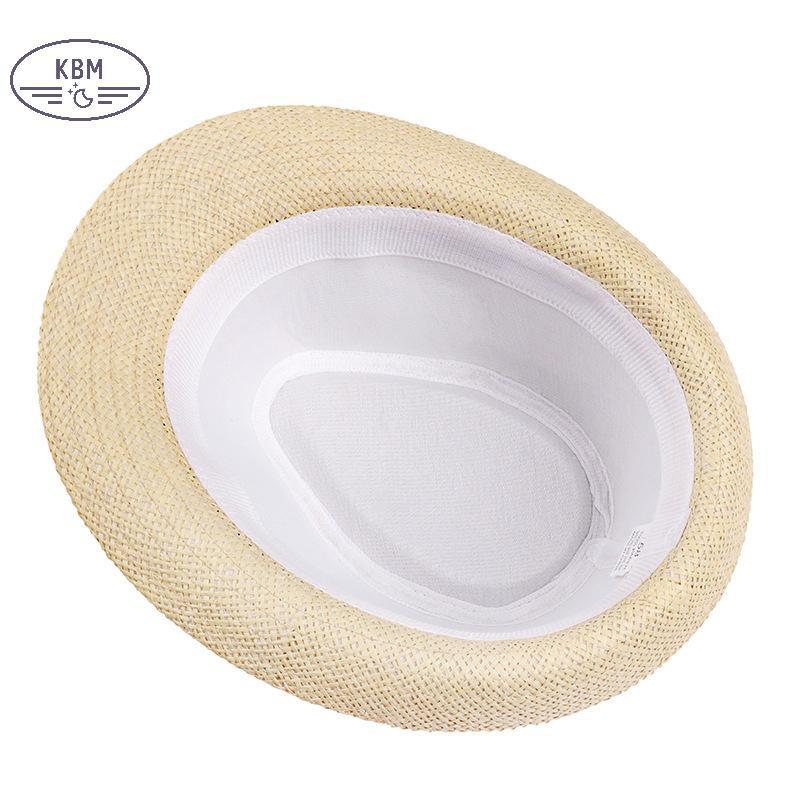 KBM Unisex Mũ Nam Nữ Fedora Trilby Rộng Vành Rơm Mũ Đi Biển Mặt Trời Quý Ông Adlut FSSG