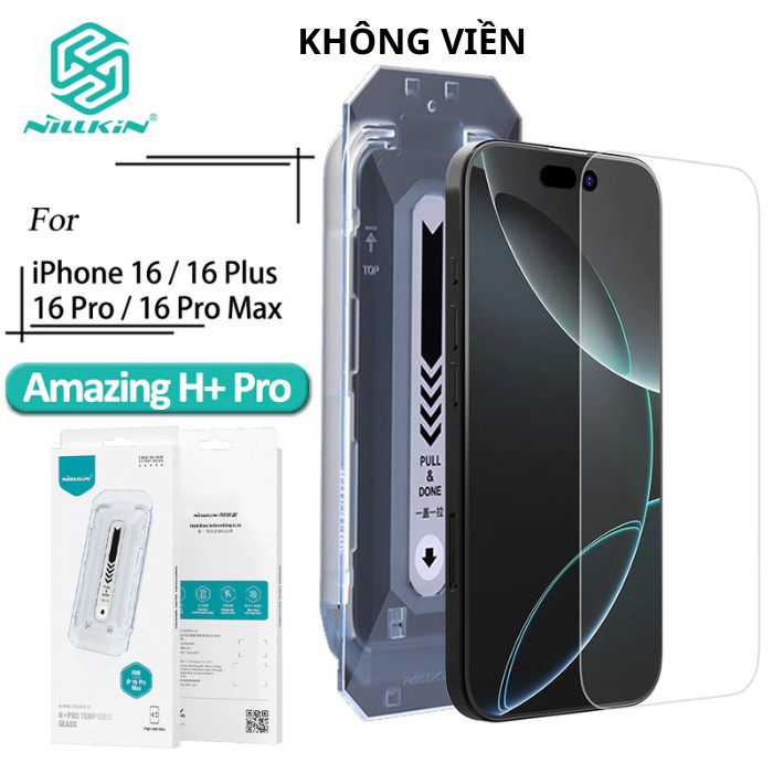 [Chính Hãng] Kính Cường Lực Nillkin H+ Pro Cho iPhone 17/16/15/14/13/12 - Siêu Mỏng 0.2mm, Chống Vỡ, Trong Suốt