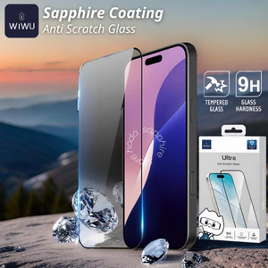 Kính Cường Lực WIWU Sapphire GT-017 Cho iPhone 16 Pro Max 15 14 - Phủ Sapphire Siêu Cứng, Chống Trầy Xước