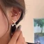 Bông tai nữ đa năng khí chất thời trang pentagram 925 khắc vàng trống cá tính