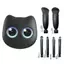 < Honeyba > Bộ 6 Cọ Trang Điểm Du Lịch Mini Có Gương Hộp Bảo Quản Mèo Bộ Cọ Trang Điểm Du Lịch Bột Mỹ Phẩm Blush Trộn Bàn Chải Đẹp