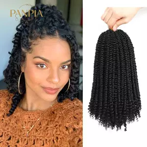 PNPIA- Passion Twist Crochet Hair Pre Twisted Tổng hợp Curly End Braid Extensions cho hợp thời trang hàng ngày và lễ hội