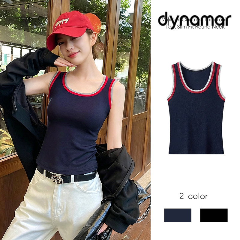 【dynamar】Áo Ba Lỗ Nữ, Áo Tank Top Nữ Chất Liệu Tencel Ôm Body Phong Cách Thể Thao