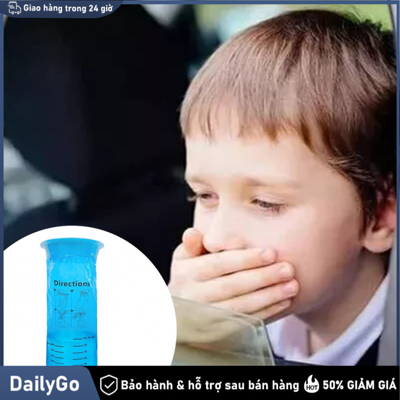 Bịch nôn mệt dùng một lần kín đáo tiện dụng cho du lịch máy bay Sử dụng khi say xe, buồn nôn،Túi vệ sinh du lịch