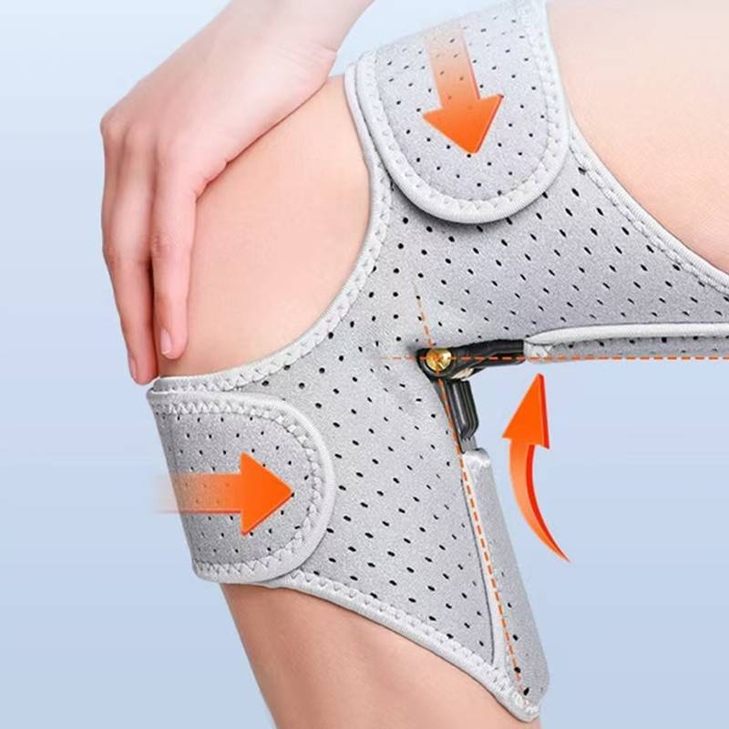 [KvJJL-t] Thiết bị hỗ trợ đầu gối lò xo phục hồi mạnh mẽ Chống trượt thoáng khí Tăng cường đầu gối có thể điều chỉnh Bộ ổn định lò xo Nẹp Hỗ trợ khớp mới