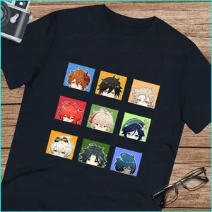 SY3 Genshin Impact 220g cotton dày tee Barbatos Klee Nhân vật Áo thun Unisex tay ngắn hàng đầu YS3