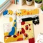 Mini Mèo Cọ Thước Acrylic Bộ Học Sinh Tiểu Học Tự Làm Hoạt Hình Thước Di Động Văn Phòng Phẩm Thước Bộ 5.17 QEVX