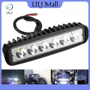 ULJ 18W 6 LED Xe Ô Tô Đèn LED Làm Việc DRL Spotlight Độ Sáng Cao Chống Nước Tự Động Địa Hình SUV Tru Đèn Pha Lái Xe 12V.