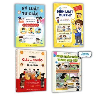 Sách - Combo 4c Định Luật Murphy, Giàu Nghèo Không Bằng Học Thức, Kỷ Luật Tự Giác, Gianh Chiến Thắng Trong Giao Tiếp