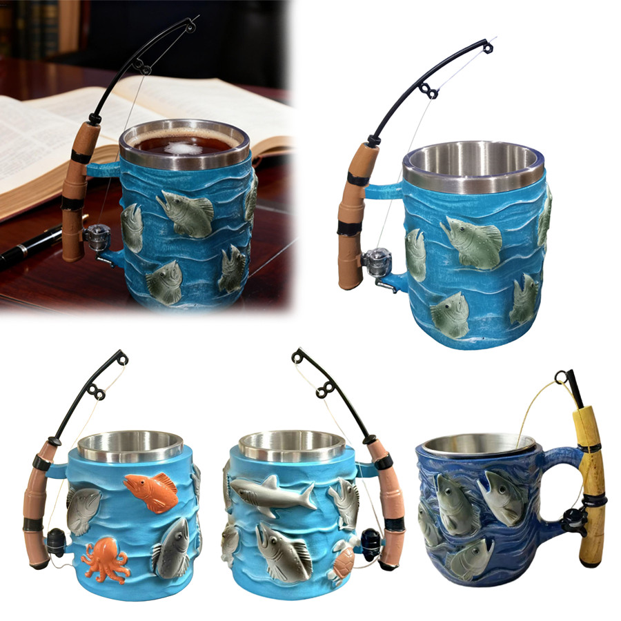 Nhựa Câu Cá Cốc Cà Phê Cần & Thiết Kế Cuộn Cốc Câu Cá Vui Cốc Nước Quà Tặng Tuyệt Vời Cho Cha Và Bạn Bè mueadsyvn