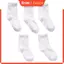 KIN Essentials Bé gái và Trẻ mới biết đi Đồng phục Cotton Turn Cuff Tất Gói 5 đôi Tất thể thao màu trắng
