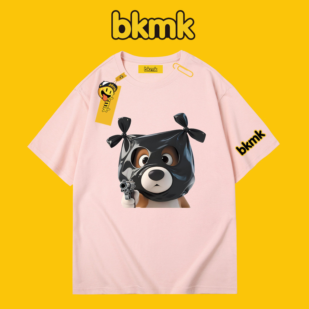 Bkmk Rời Tay Ngắn Cotton Kích Thước Lớn Niche Hợp Thời Trang Áo Thun Nam Top Chó In Hình Thiết Kế Sense Mùa Hè 0519