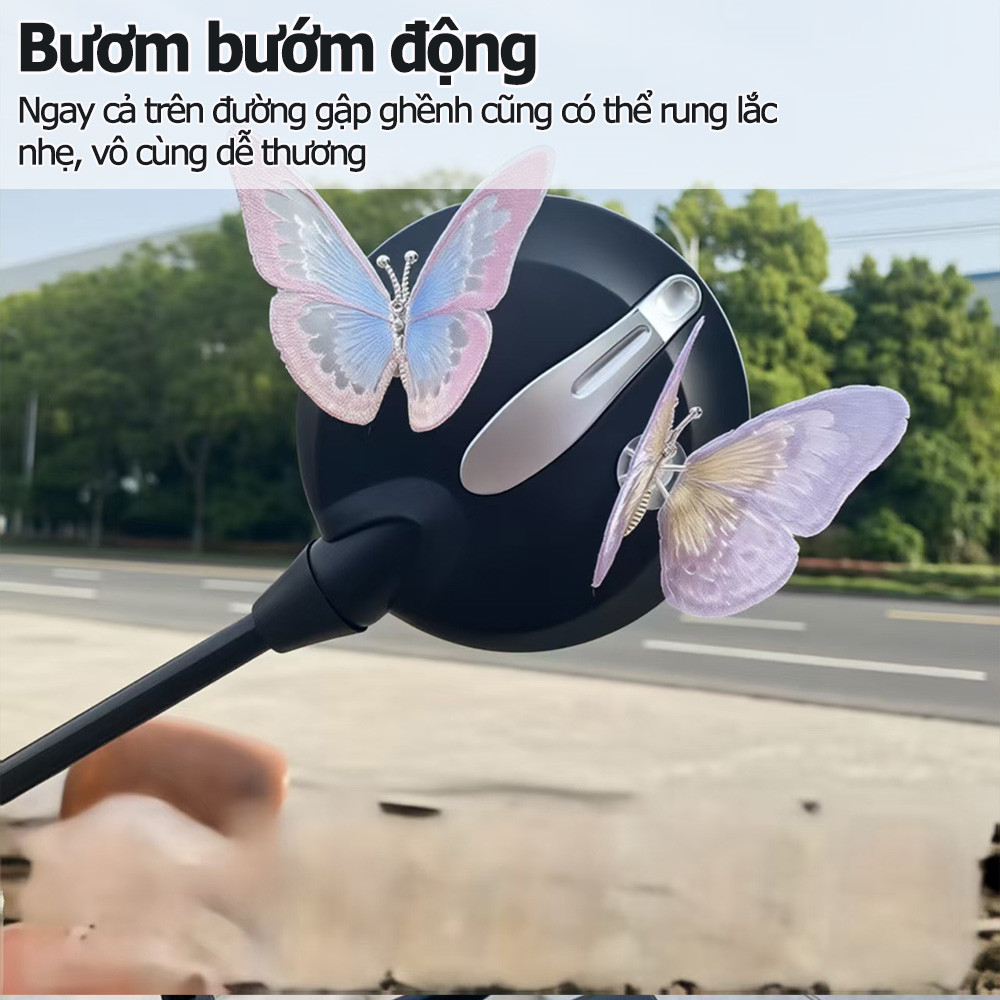 3D Bướm Ô Tô Trang Trí Nội Thất Bảng Điều Khiển Trung Tâm Cửa Thoát Khí Phụ Kiện Sáng Tạo Dễ Thương