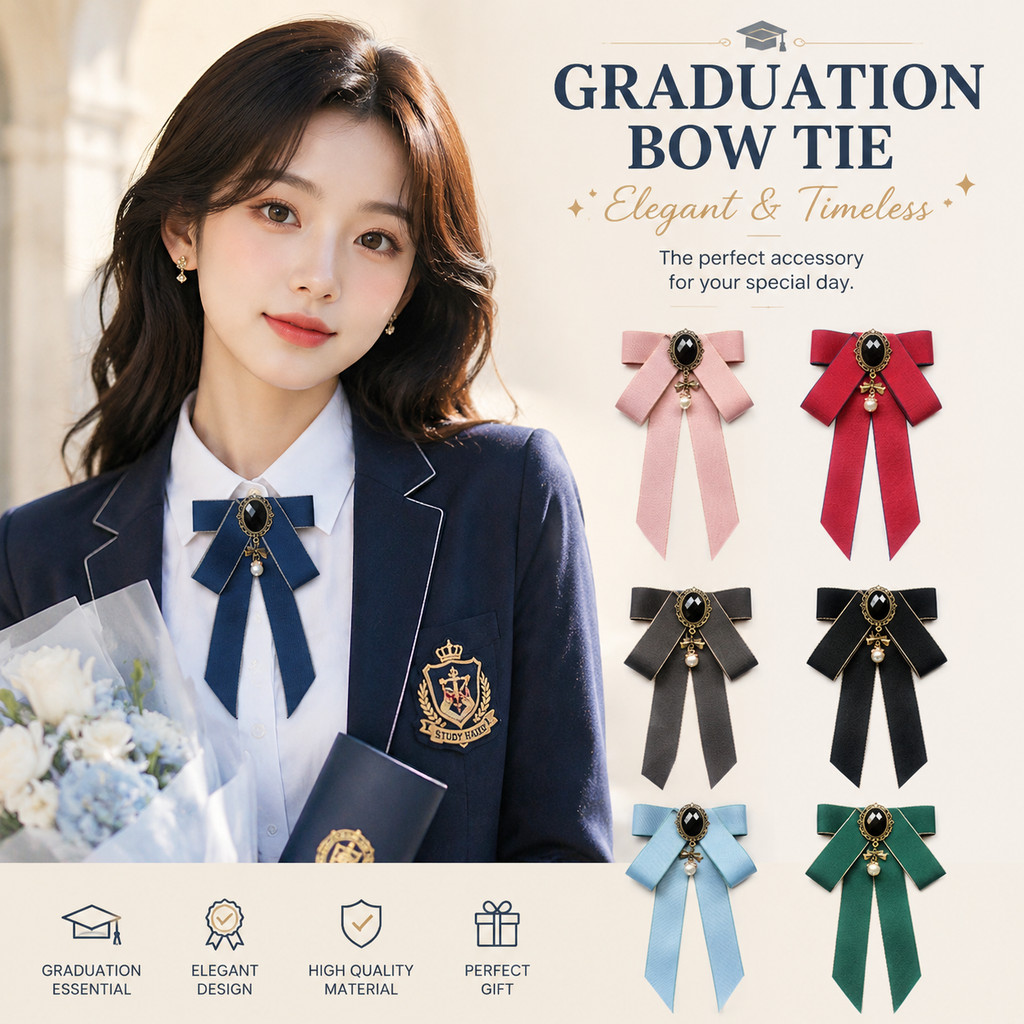 Nơ Đồng Phục Học Sinh Vintage – Phụ Kiện Chụp Ảnh Kỷ Yếu & Lễ Tốt Nghiệ