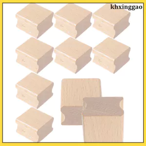 10 Chiếc Gỗ Khắc Tem Kaki Trống Vuông Seal Cho Sổ Tay Nhật Ký Người Lập Kế Hoạch Và Sổ Lưu Niệm khxinggao