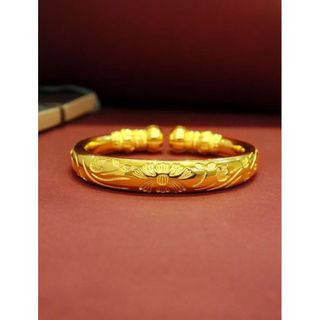Vòng tay điều chỉnh hạt hoa mai vớiinish matte và charm đèn lồng, quà tặng trang sức thời trang