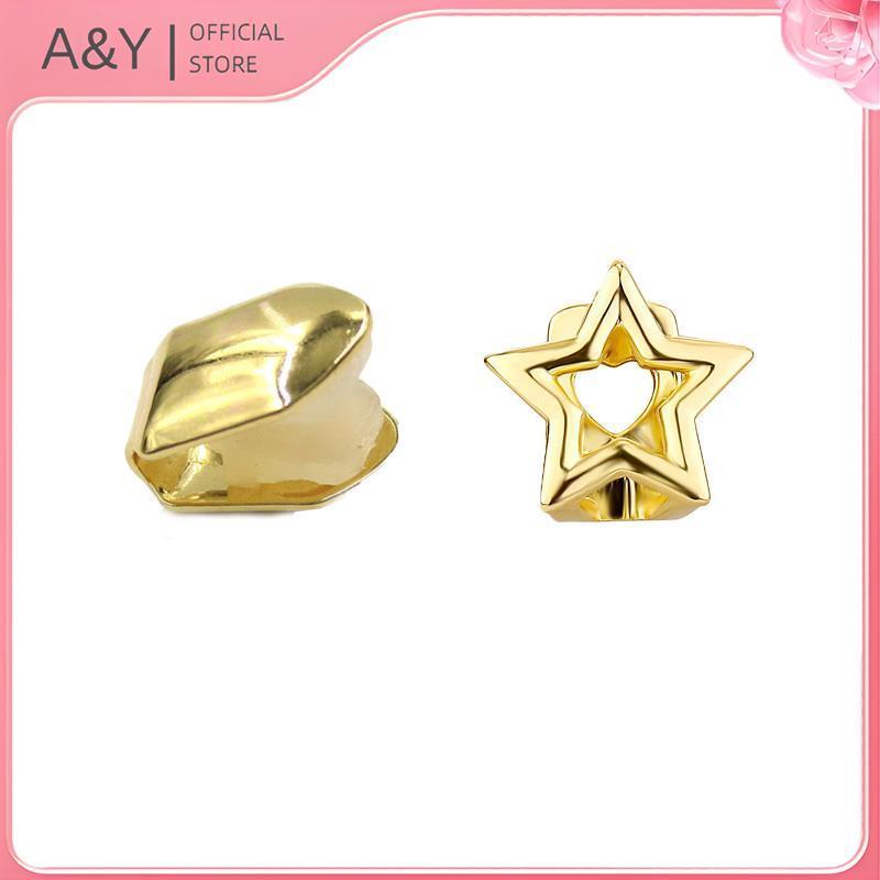 A & Y Grillz Răng Miệng Phong Cáchpunk Y2K Với Biểu Tượng Pentagram Cho Nữ