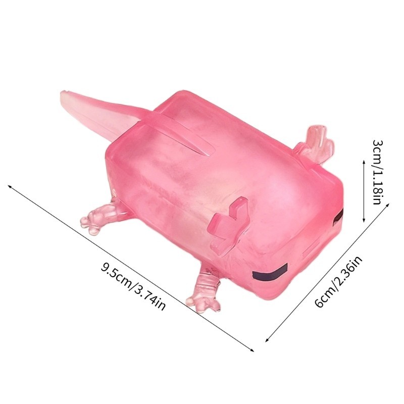 PPY Độ đàn hồi Axolotl Đồ chơi phục hồi chậm Thiết bị quản lý căng thẳng bằng nhựa an toàn Tiệc sinh nhật độc đáo