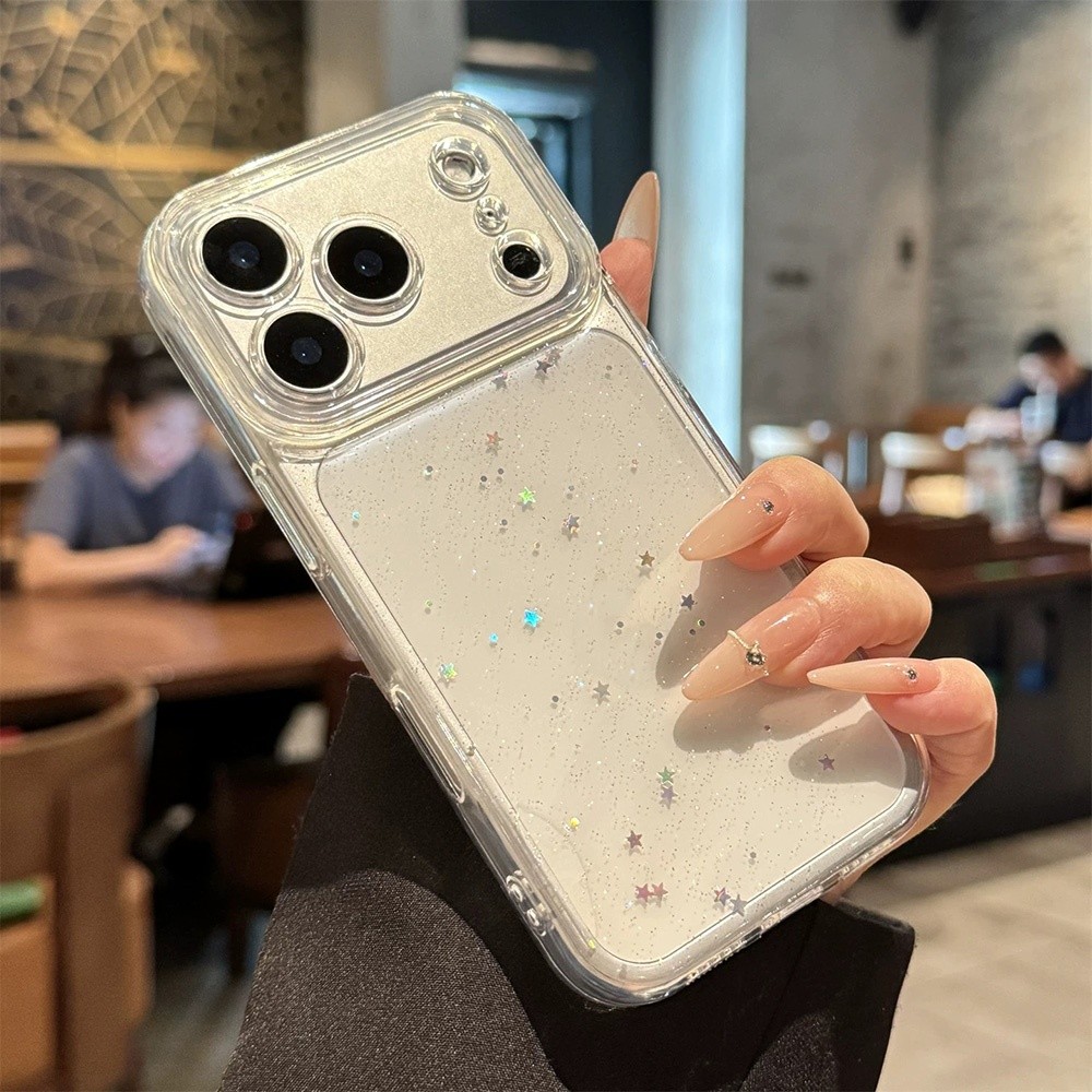 Ốp Điện Thoại Nhựa Ngôi Sao Nhiều Màu Sắc Cho iPhone 17 Pro Max 17 Air 16 Plus 15 14 13 12 11 Vỏ Bảo Vệ Chống Sốc