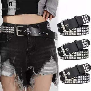 (Giao hàng tại địa phương) Đai phong cách Punk Y2K dành cho nam giới Thiết kế đinh tán đính đá lấp lánh có khóa chốt