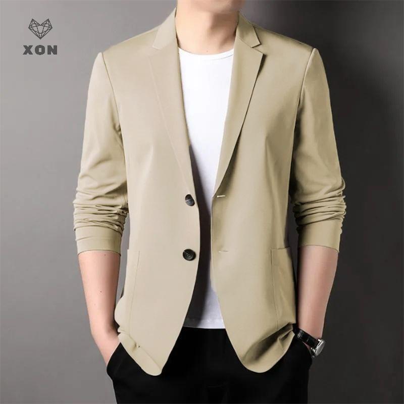 Áo khoác blazer nam màu đen, phong cách đơn giản và đa năng, phù hợp cho doanh nhân mùa thu
