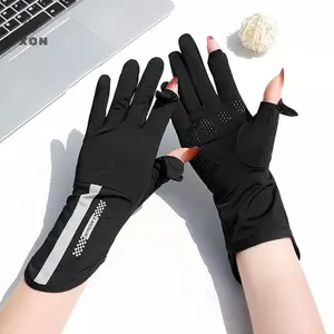 Găng Tay Nữ Mỏng Ice Silk Chống Tia Cực Tím Cho Màn Hình Cảm Ứng Và Lái Xe