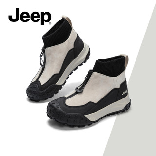Giày bốt ngắn đi bộ đường dài JEEP dành cho nữ Thu Đông Retro Giày bốt thiết kế Niche chống trượt chống mài mòn