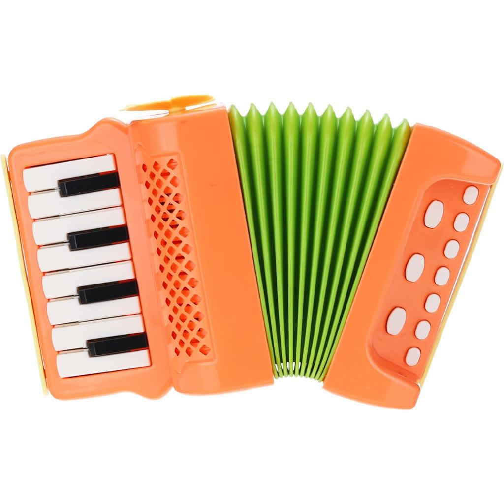 Accordion 10 Phím Piano Accordion Nhạc Cụ Mini Quà Tặng Cho Người Lớn Người Mới Bắt Đầu Giáo Dục, Cam