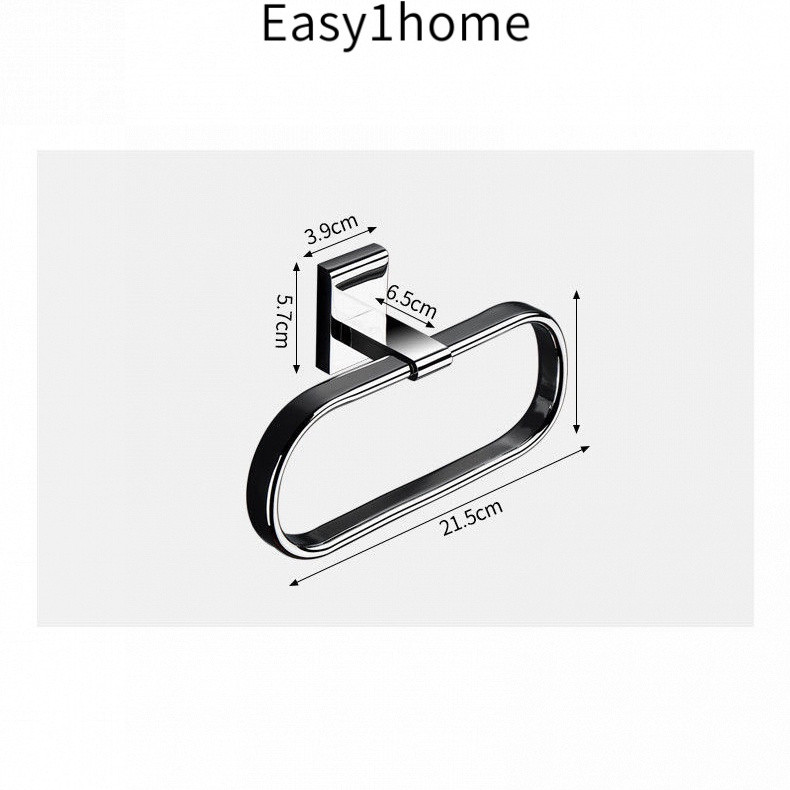KOHLER Giá treo khăn tắm Kohler cổ điển bằng đồng, giá treo khăn đơn giản cho phòng tắm, giá treo khăn hình tròn không c