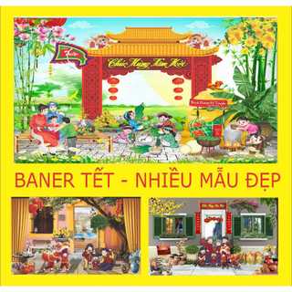 Tranh trang trí tết chất liệu HIFLEX, Tranh treo tường phông Tết 2026, Decor Tết Đẹp và sang trọng
