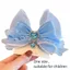 Kẹp Tóc MERIGGIARE, Mũ Ruy Băng Dài Công Chúa Pompom Kẹp Tóc, Nơ Xanh Lớn Bé Gái Đi Học Hairgrips Kẹp Mỏ Vịt Cho Trẻ Em Trẻ Em