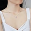 Vòng cổ hình ngôi sao DUSKGLOW, Vòng cổ màu trắng lấp lánh thời trang, Quà tặng Đồ trang trí Phụ kiện Mặt dây chuyền lấp lánh dành cho nữ