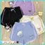 Quần short thể thao thêu hình hoạt hình Sanrio mới, phù hợp mùa hè