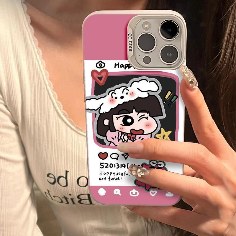 Ốp lưng chống sốc Crayon Shin-chan đôi, thiết kế hoạt hình dễ thương độc đáo thích iPhone 17/15/14/13/12/11 Pro Max/XS