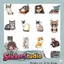 Set 50 Sticker Mèo Cute Phong Cách Hoạt Hình Meme Hài Hước Chống Nước Dán Laptop Vali Mũ Bảo Hiểm Sổ Tay