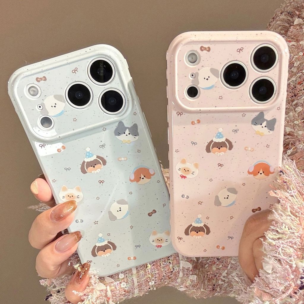 Gỗ mực đáng yêu phù hợp với ốp điện thoại iPhone 16 Pro Max, màn hình đầy đủ động vật
