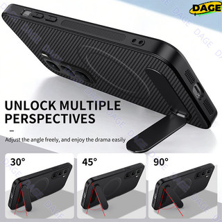 Ốp lưng sợi Carbon phong cách kinh doanh đơn giản cho Infinix Hot 40 Pro Hot 50 Pro Hot 60 Pro Plus Skin Feel Vỏ chống rơi có giá đỡ