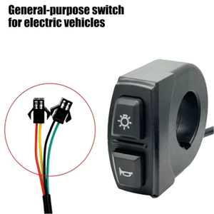 Sẽ Tay Lái Xe Đạp Điện Công Tắc Ánh Sáng Và Sừng Chống Thấm Nước Phong Cách Xe Máy Công Tắc Gắn Thiết Bị Xe Đạp