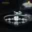PNPIA- Vòng Tay Cỏ Ba Lá Bốn Lá Cho Nữ 1 Chiếc Dây Xích Có Thể Điều Chỉnh Opal Zircon Tinh Tế Luy Charm Lễ Hội Trang Sức