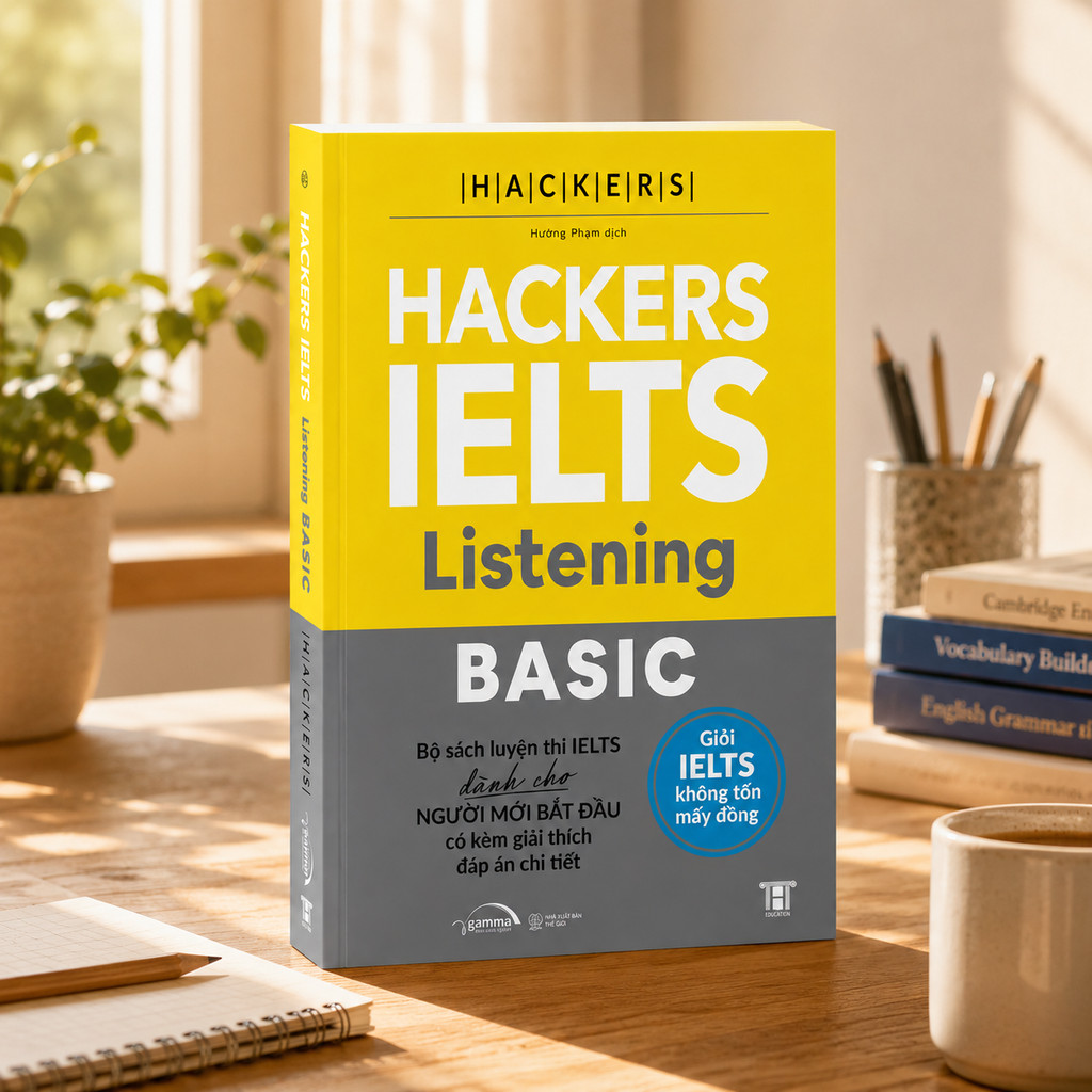 Sách – Hackers IELTS Basic Listening – Tự Học IELTS Từ 3.0-5.5 Kèm Lời Giải Chi Tiết (Gamma Books)