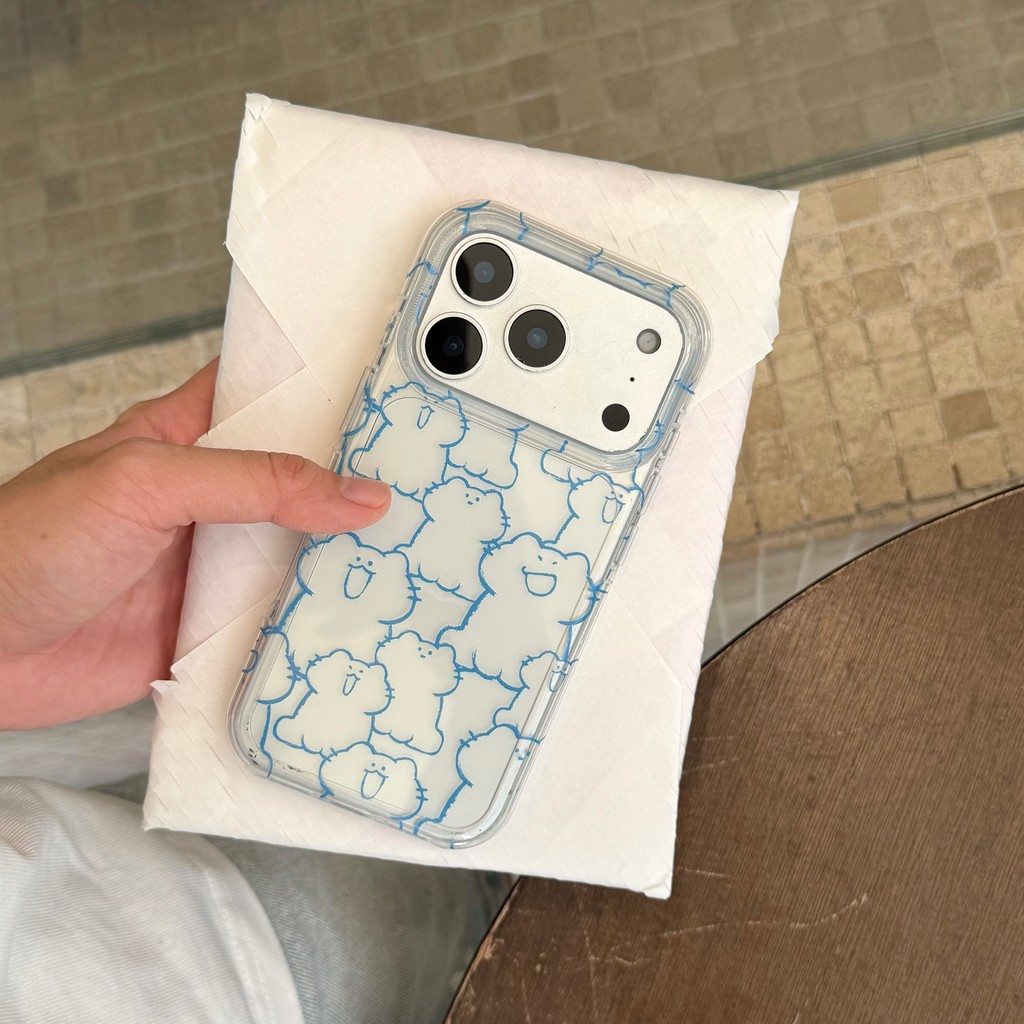 Ốp điện thoại Blue Line Cat cho IPhone 17 Pro Max 17 16 15 14 13 Vỏ bảo vệ chống sốc