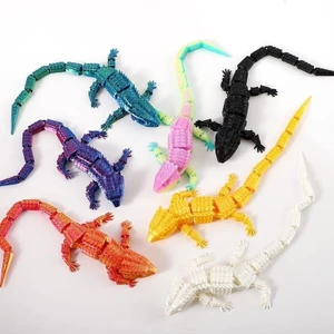 Đồ trang trí tượng thằn lằn dính liền in 3D, Phim hoạt hình có thể di chuyển, Cây để bàn sáng tạo, Rockery, Trang trí cảnh quan bể cá