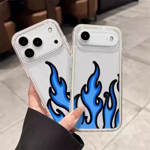 Ốp lưng iPhone 15 họa tiết ngọn lửa xanh thời trang hiện đại bảo vệ toàn máy